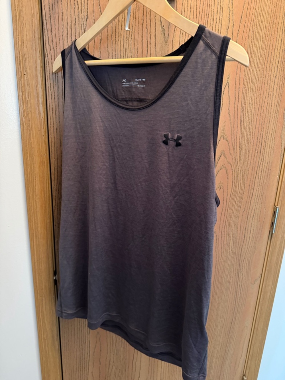 Under Armour Men's Dark Gray Training Tank with Black Logo